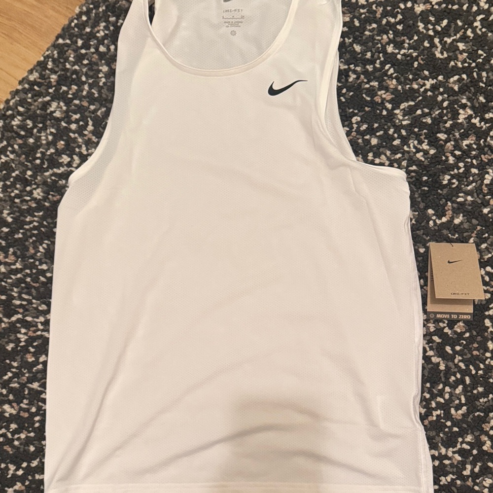 Nike Men's White Dri-FIT Tank Top